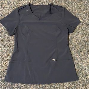 Navy Blue Infinity Cherokee Scrub Top